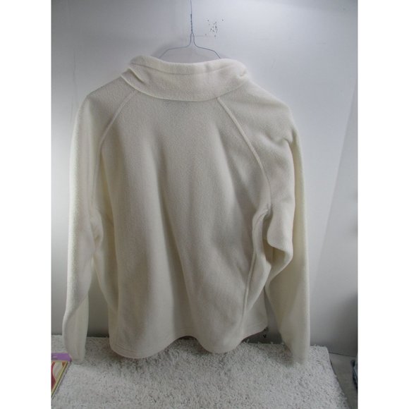 Columbia Sportswear Womens XL White Cream Logo Full Zip Fleece Jacket WW6114 - Picture 5 of 7